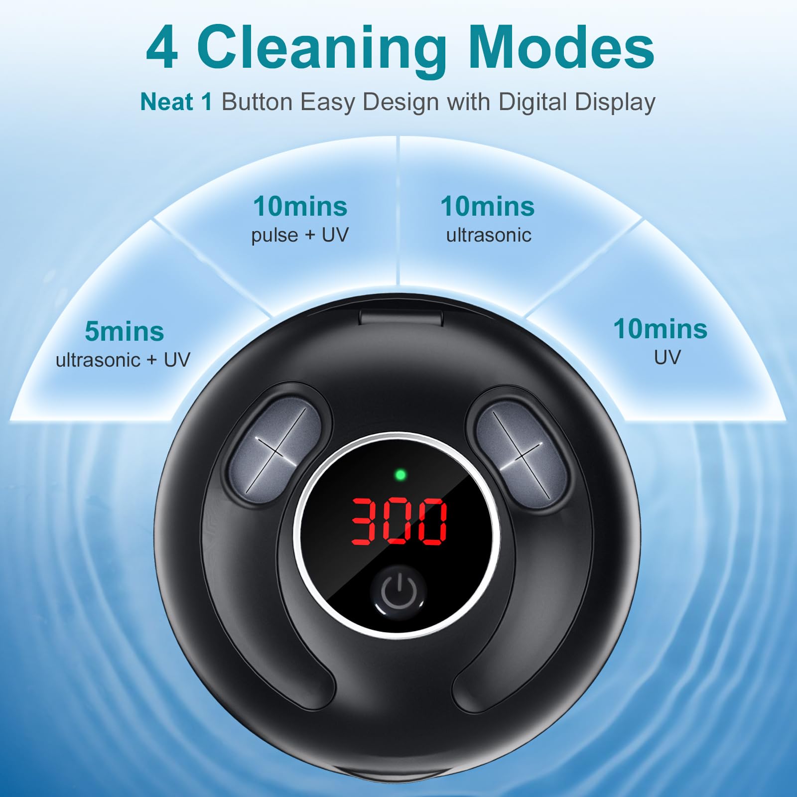 Cleaner with 4 cleaning modes and digital timer