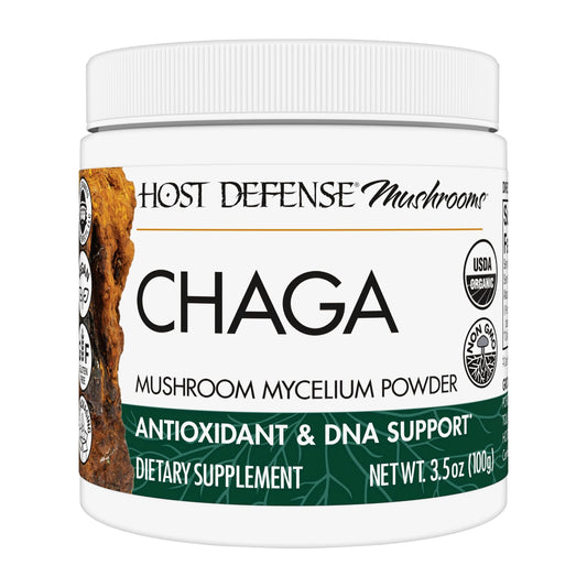 Host Defense Chaga Powder bottle hero image on white background