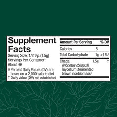 Chaga powder with measuring scoop