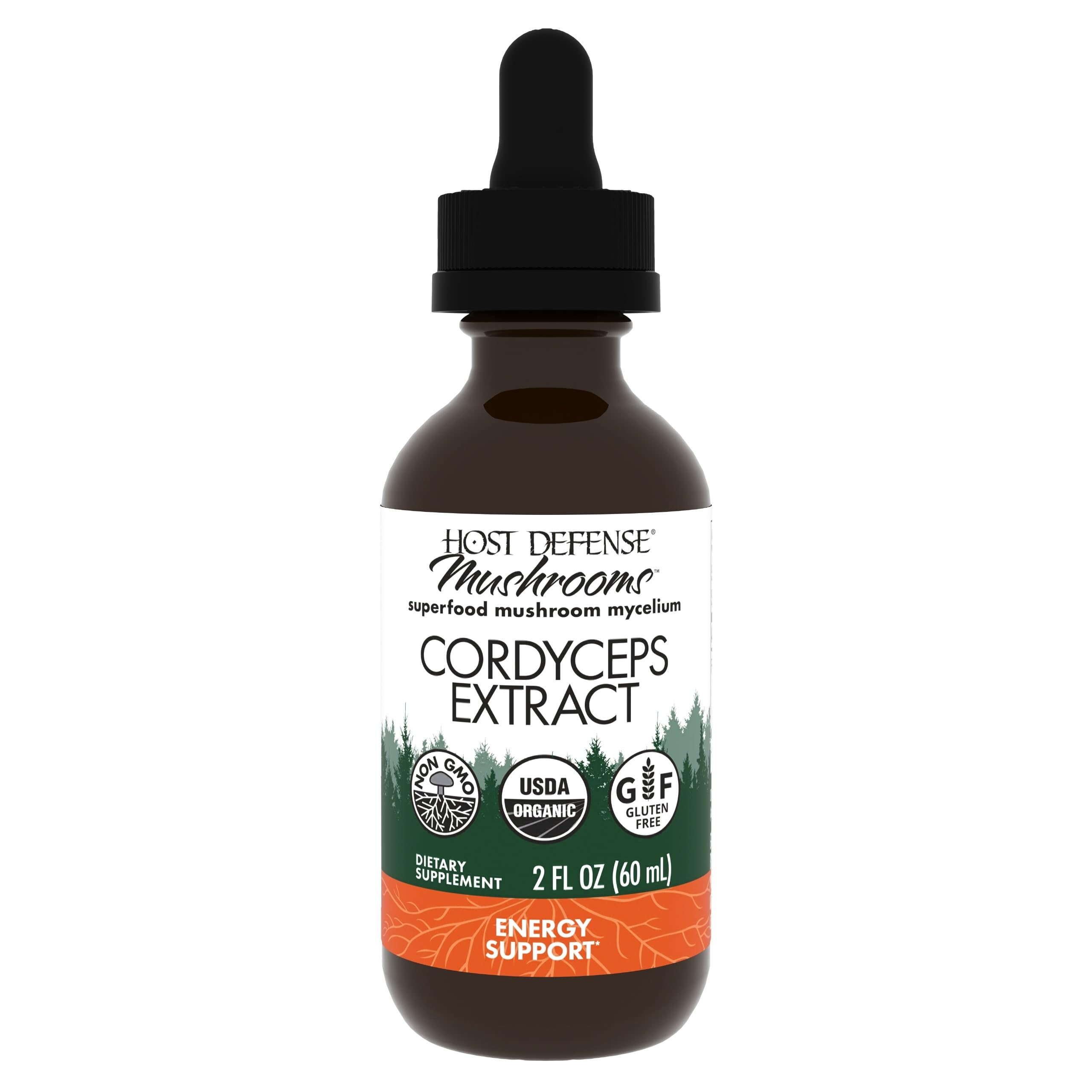 Host Defense Cordyceps Extract bottle (2 oz, 60 servings)