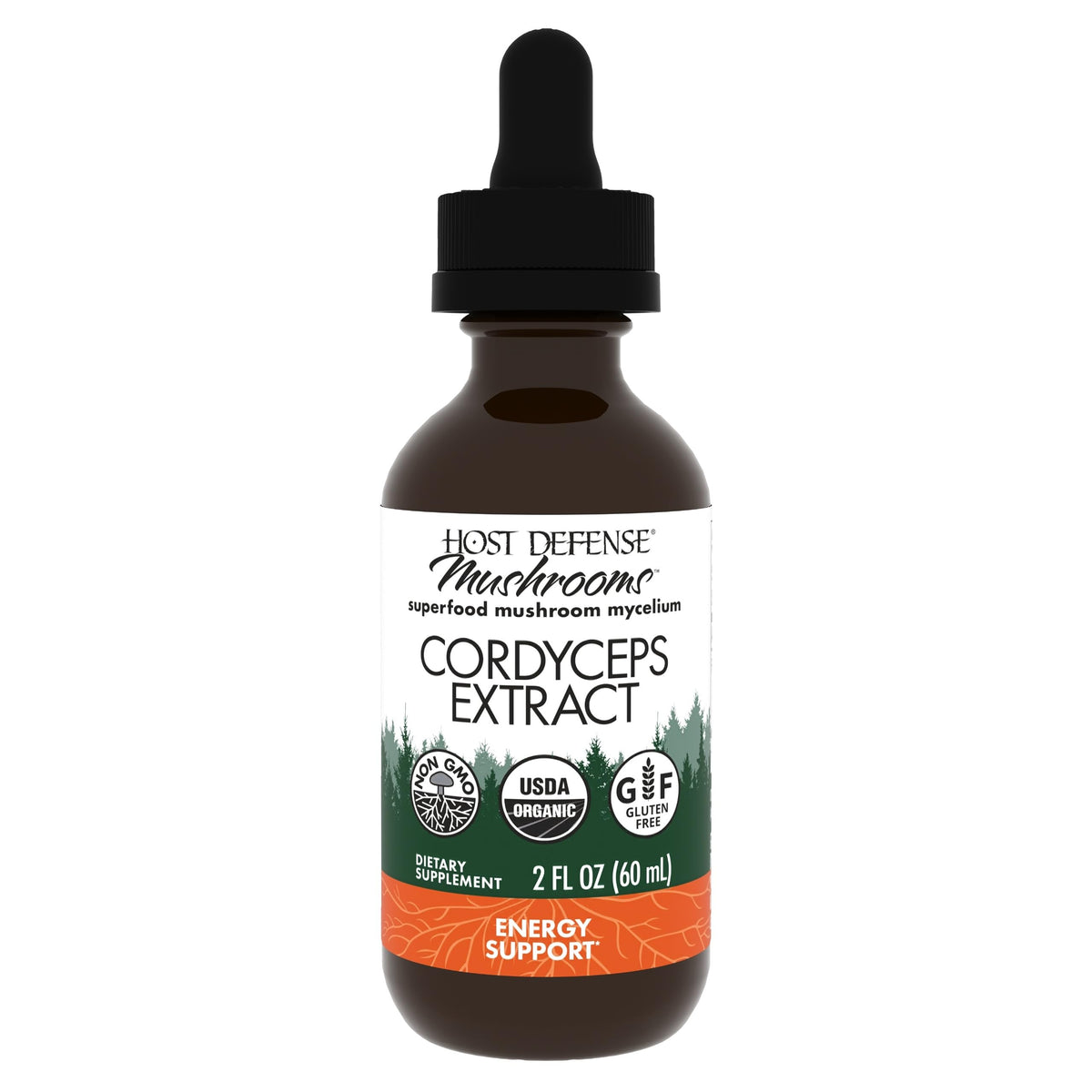 Host Defense Cordyceps Extract bottle (2 oz, 60 servings)