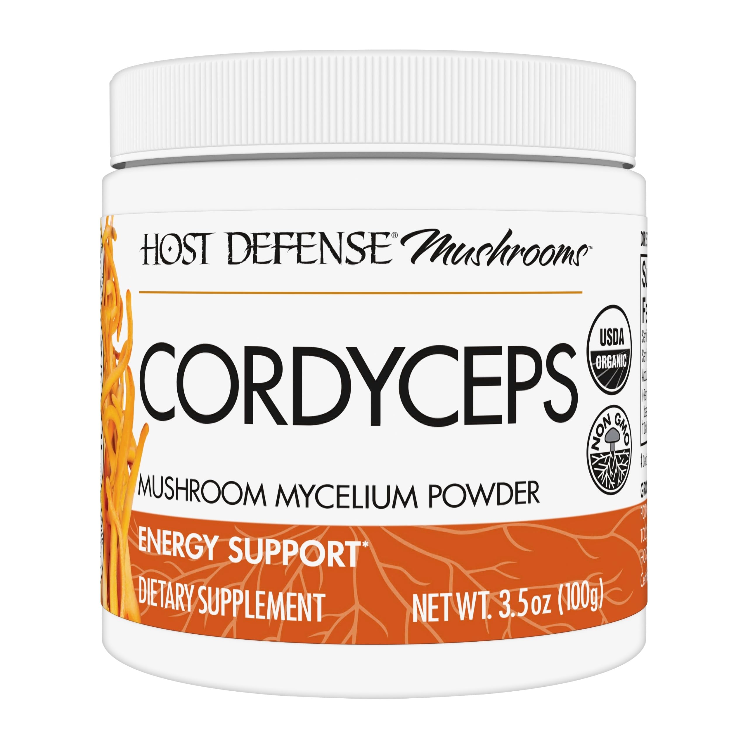 Host Defense Cordyceps Powder container label