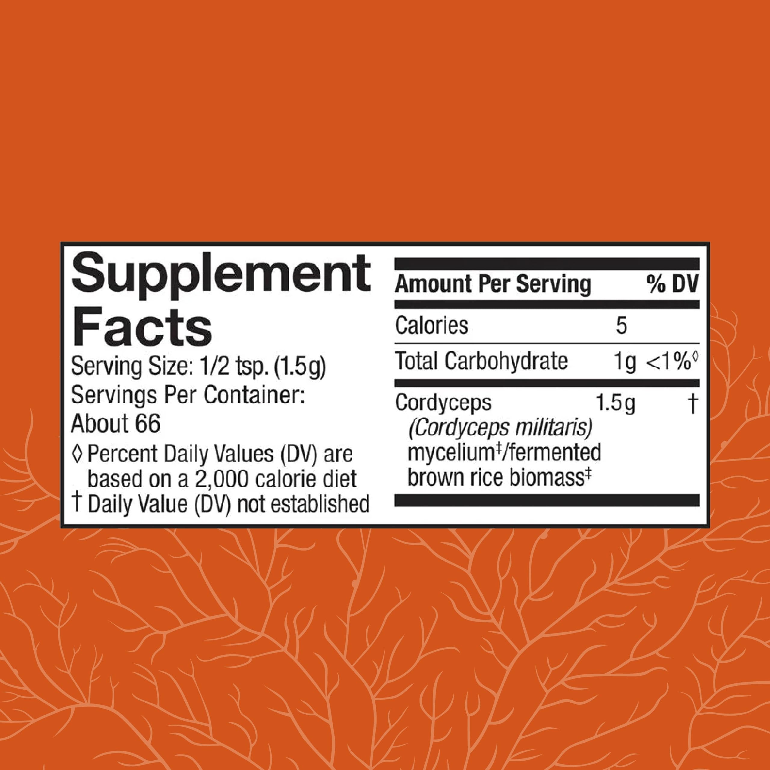 Serving scoop of cordyceps powder