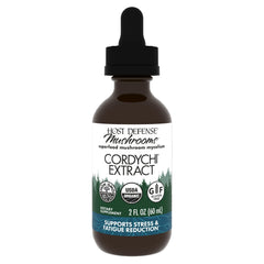 Host Defense CordyChi Extract bottle with dropper label