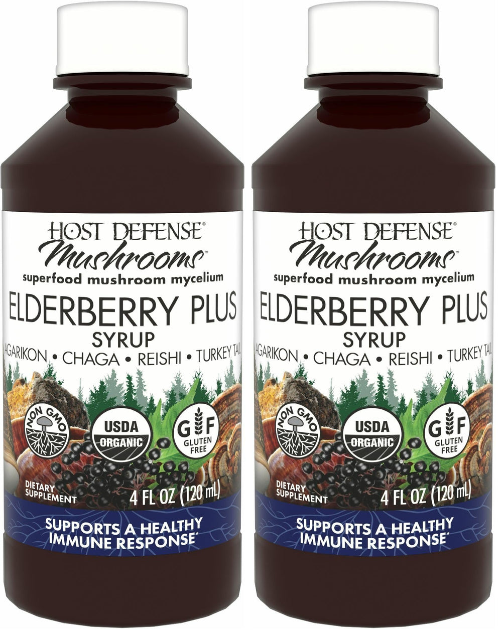 Host Defense Elderberry Plus Syrup bottle front view