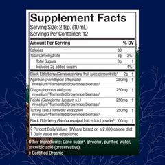 Close-up of immune-support mushroom blend with Turkey Tail and Reishi