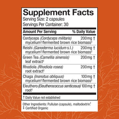 Front label of Host Defense MycoBotanicals Energy Capsules