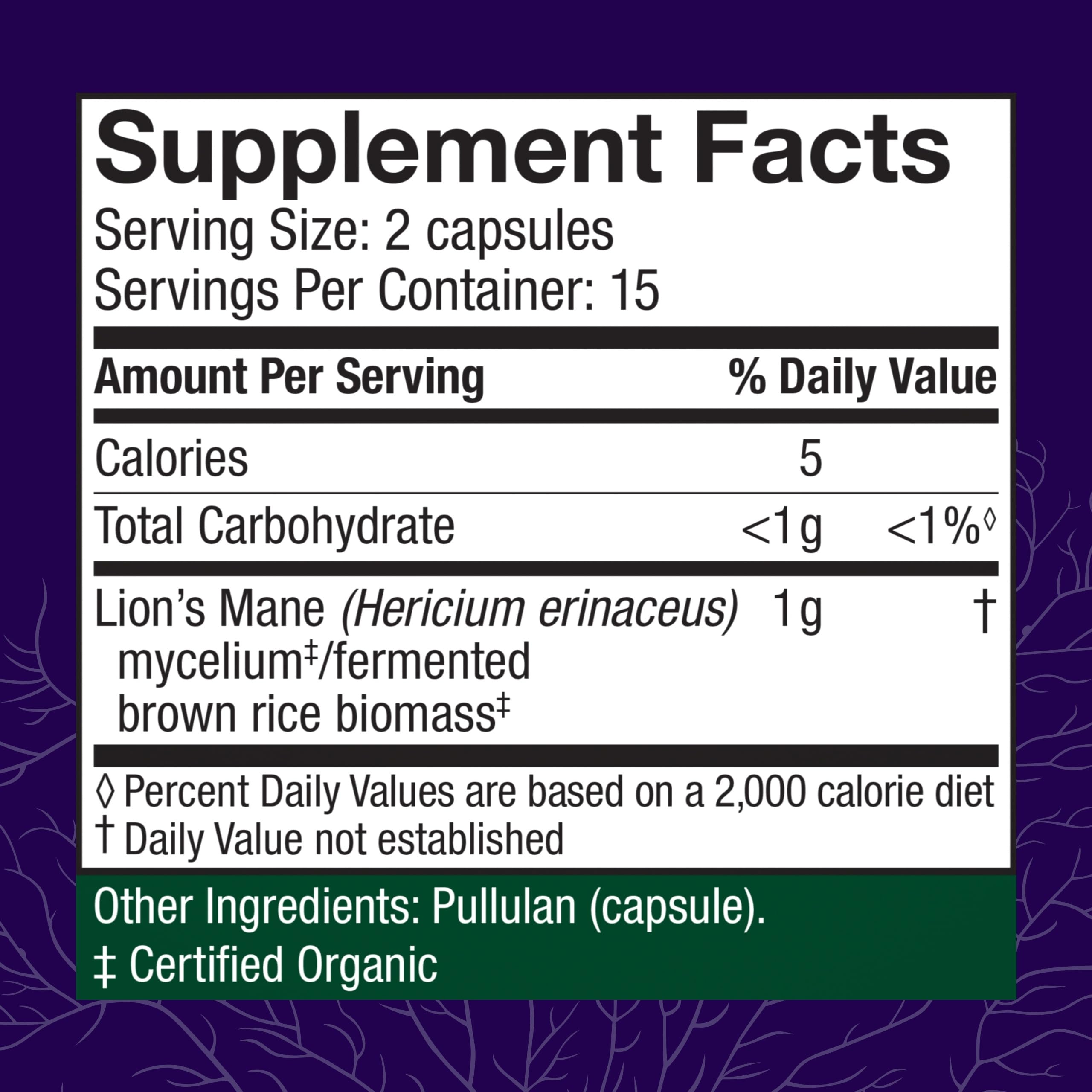 Lion's Mane capsules for focus and memory