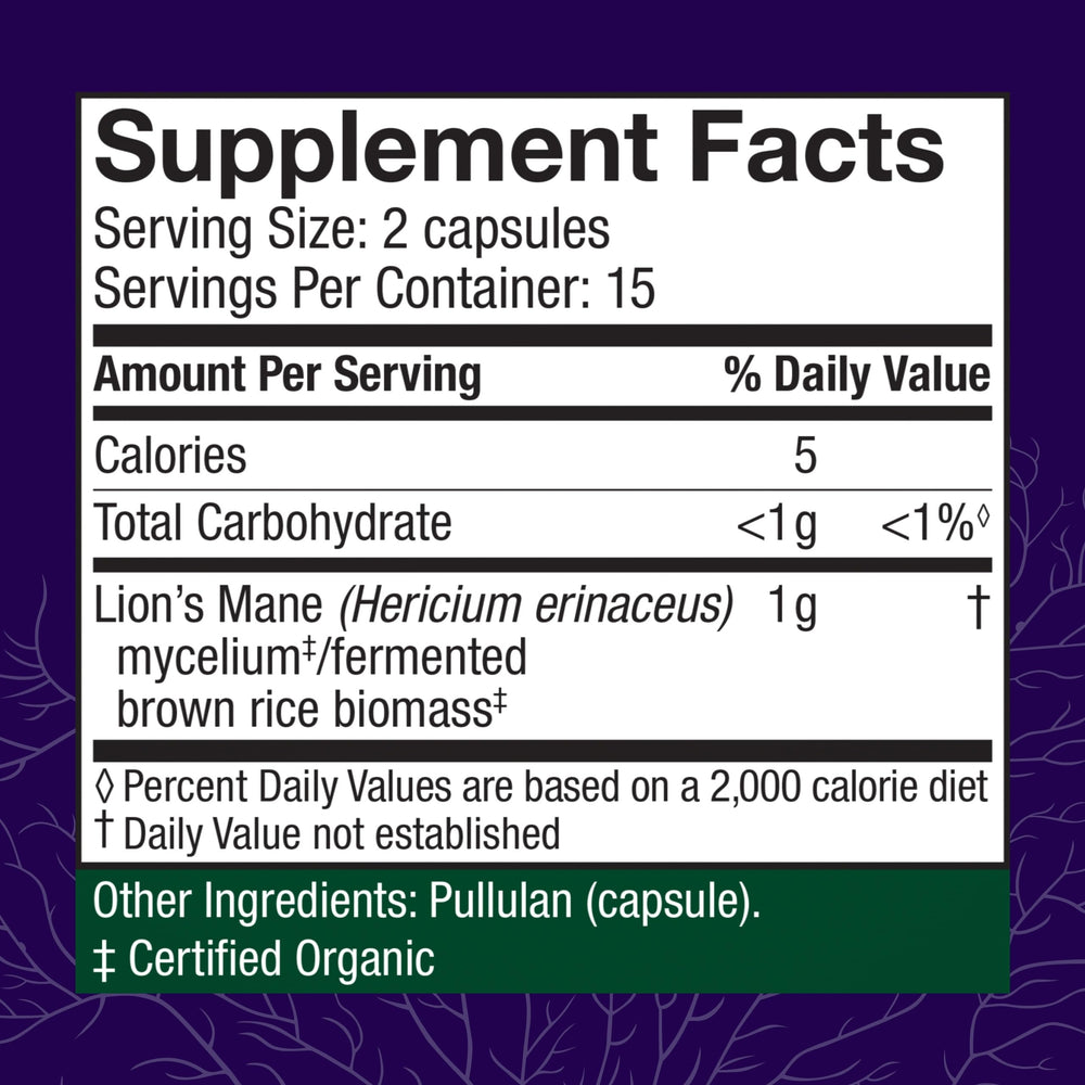 Lion's Mane capsules for focus and memory