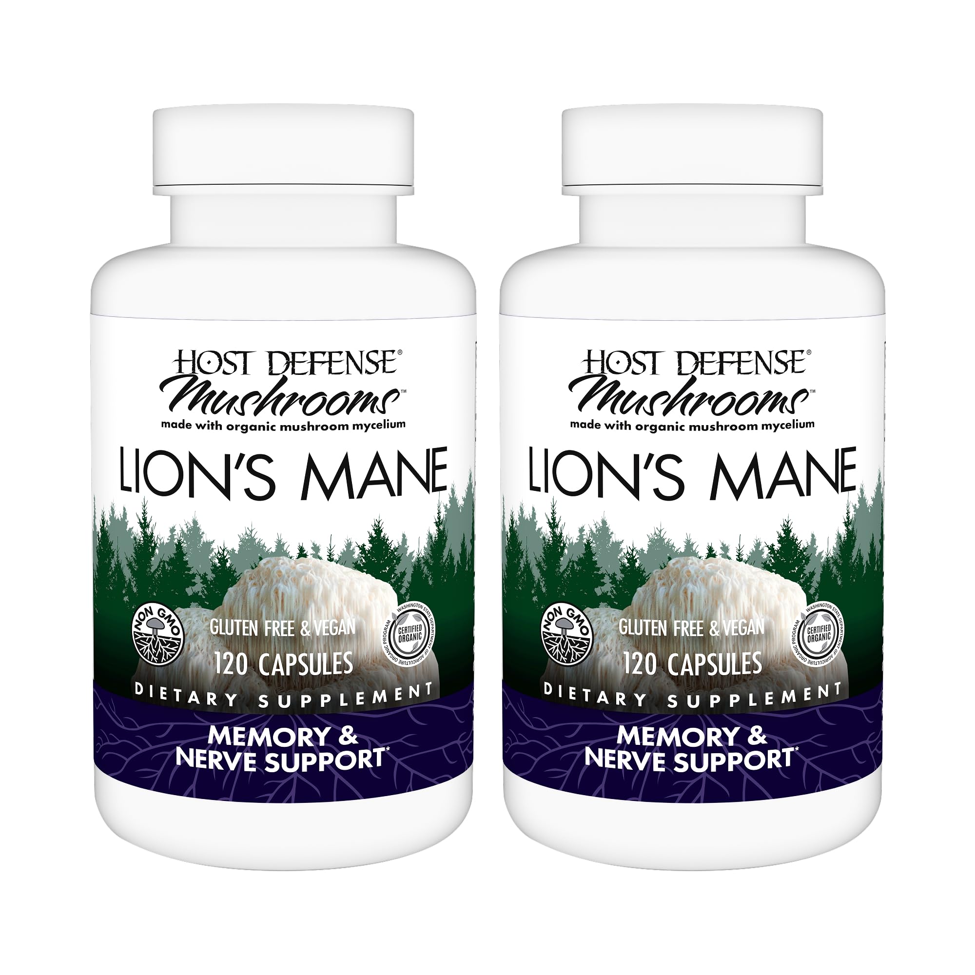 Hero image of Host Defense Lion's Mane capsules 240 count pack