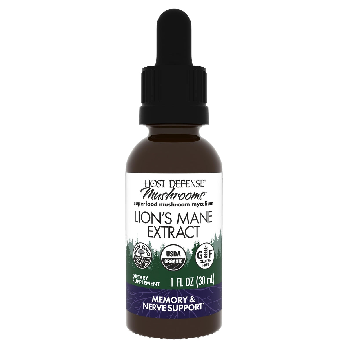 Host Defense Lions Mane extract bottle