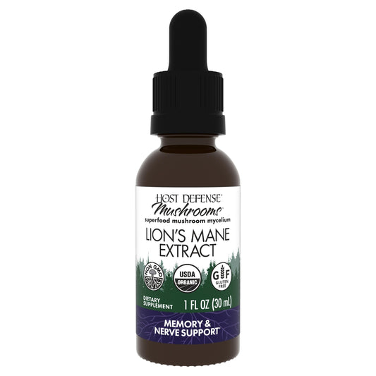 Host Defense Lions Mane extract bottle