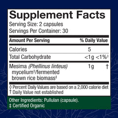 Host Defense Mesima Capsules bottle - label close-up