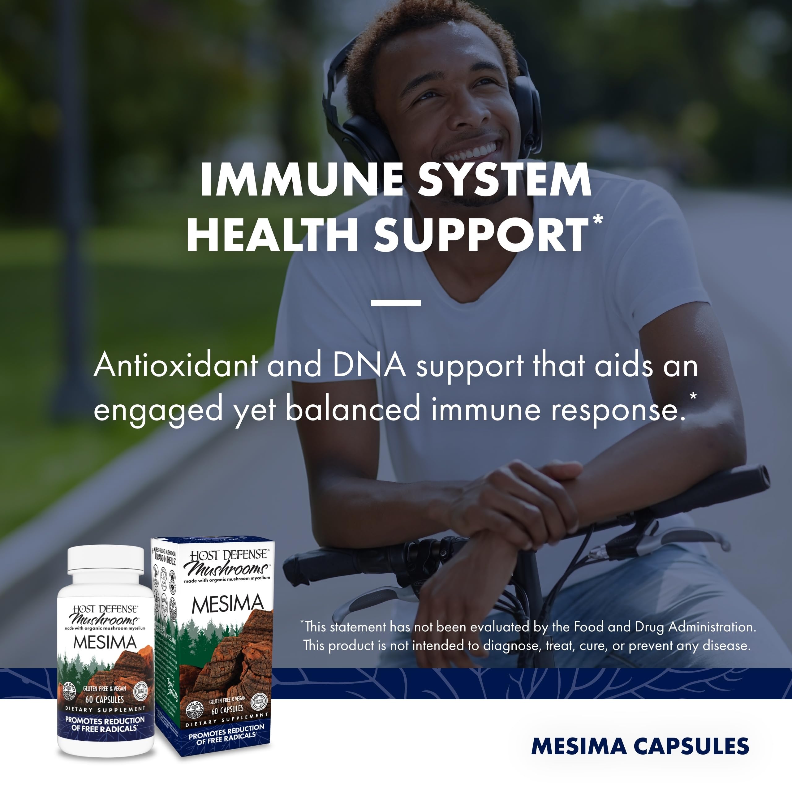 Herbal supplement setup with Mesima packaging