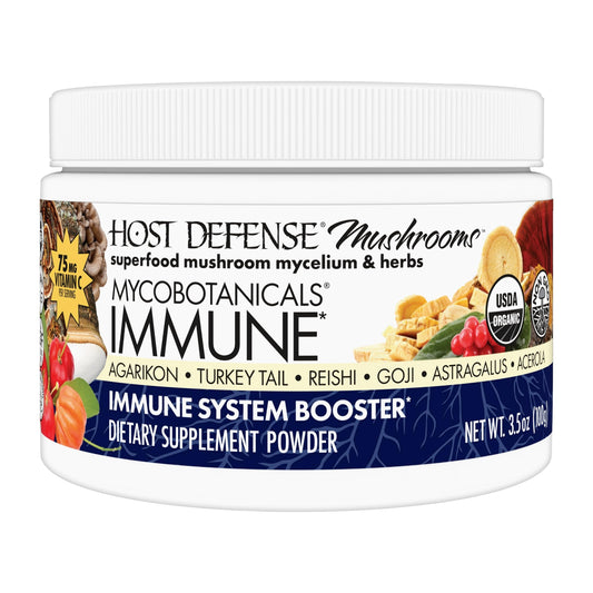 Hero shot of Host Defense MycoBotanicals Immune Powder bottle, 3.5 oz