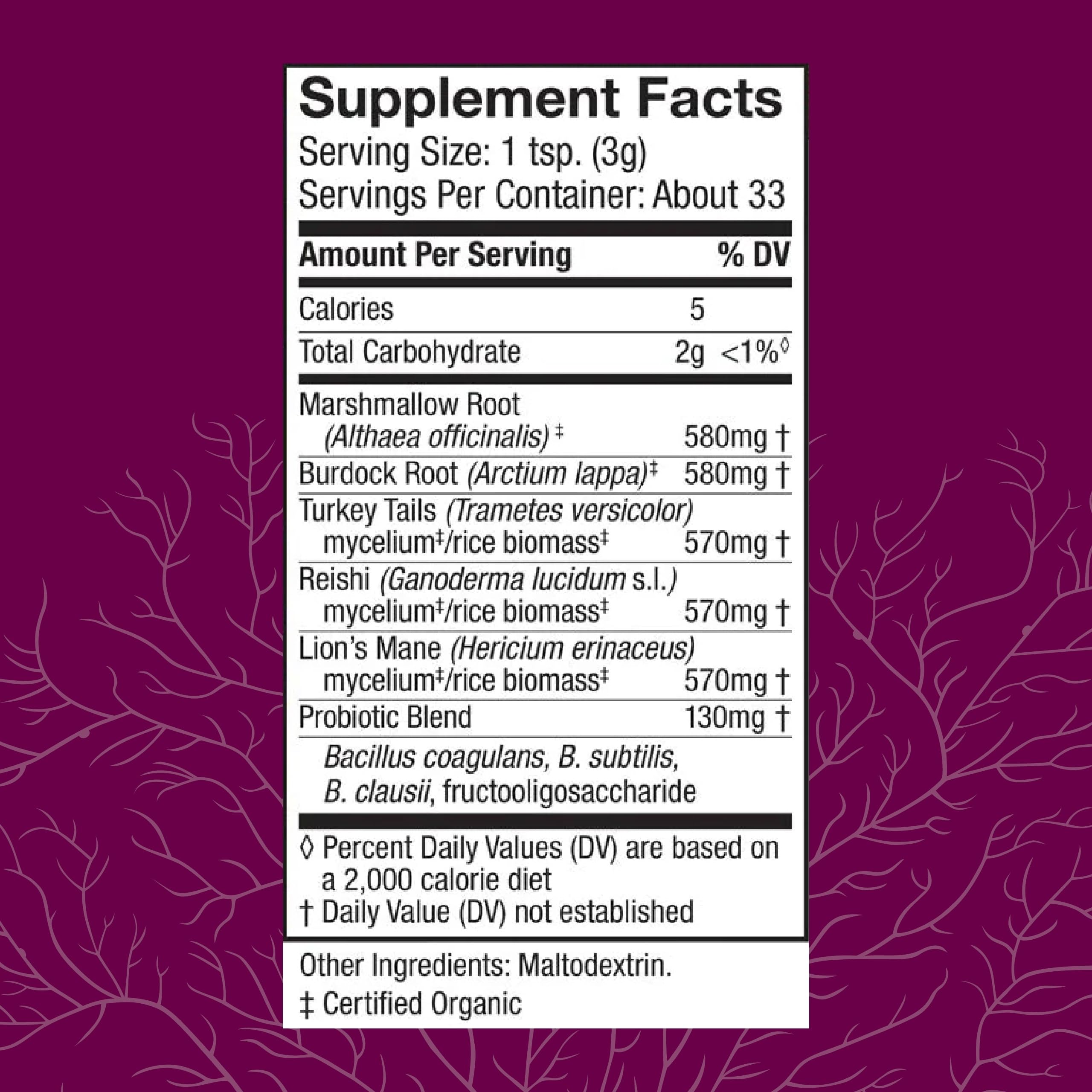 Digestive health benefits and immune support features
