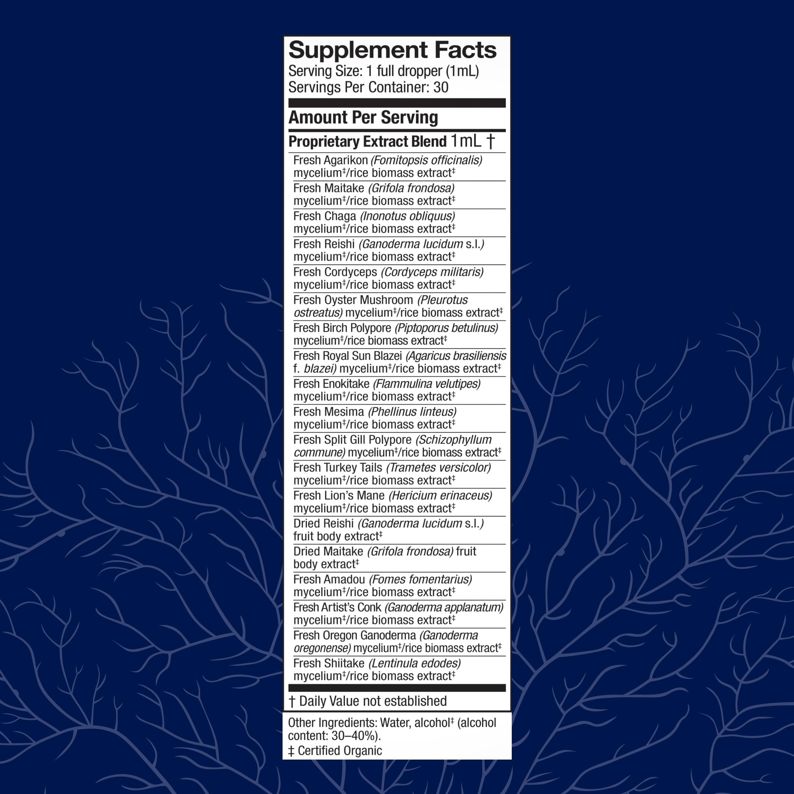 Front label of Host Defense MyCommunity Extract showing 1 fl oz