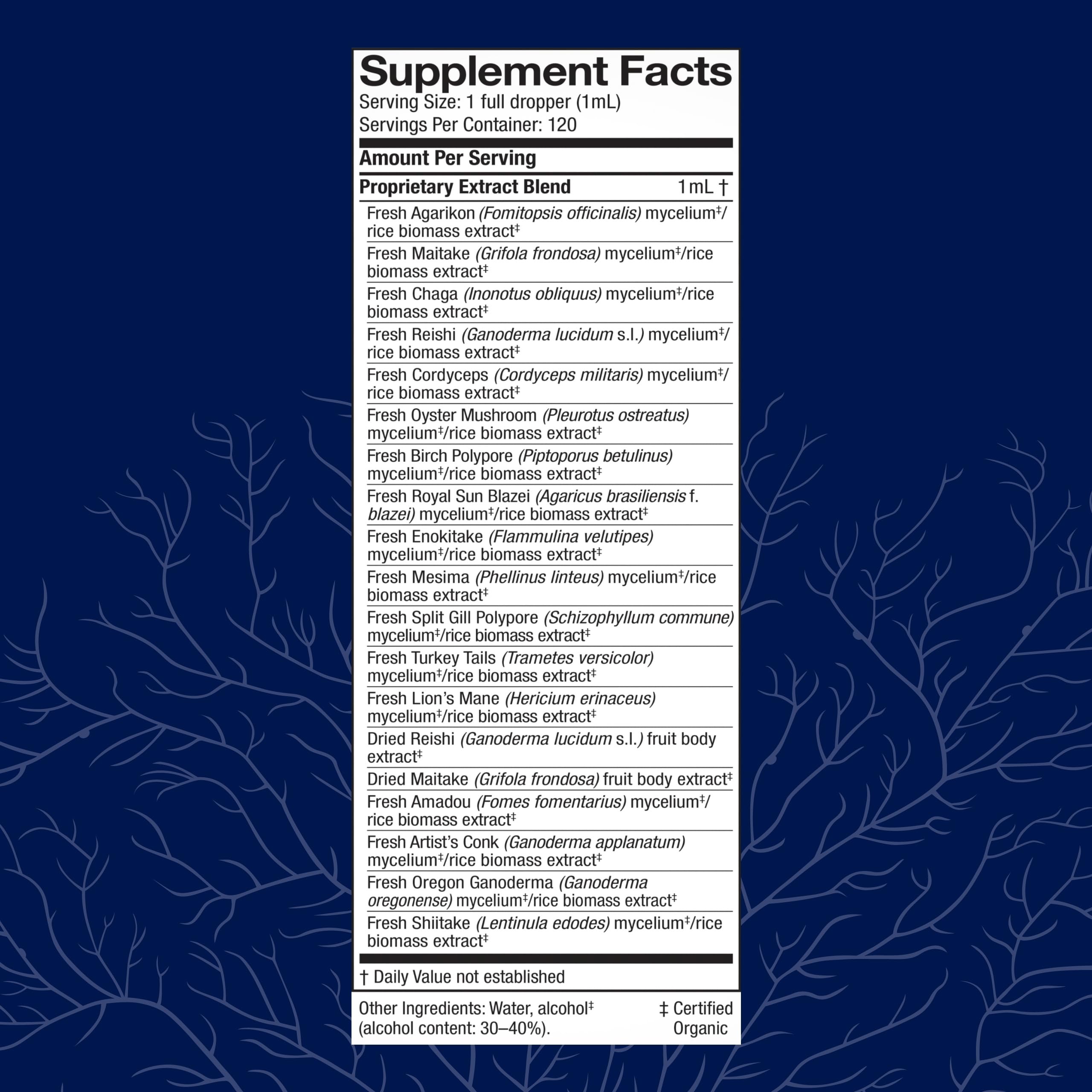 Assorted mushroom powders and capsules for immune support