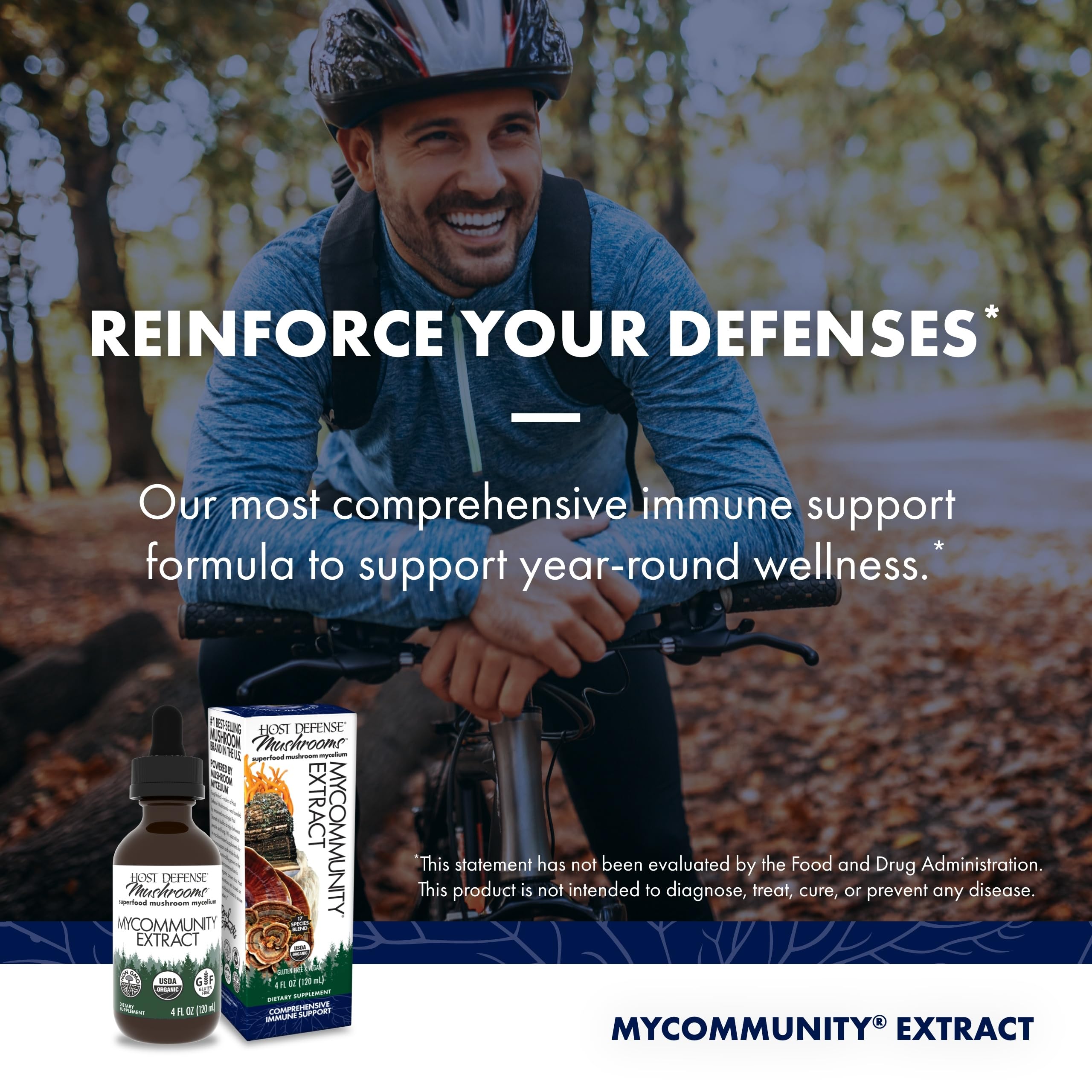 Chaga, Cordyceps, Maitake mushrooms in the supplement