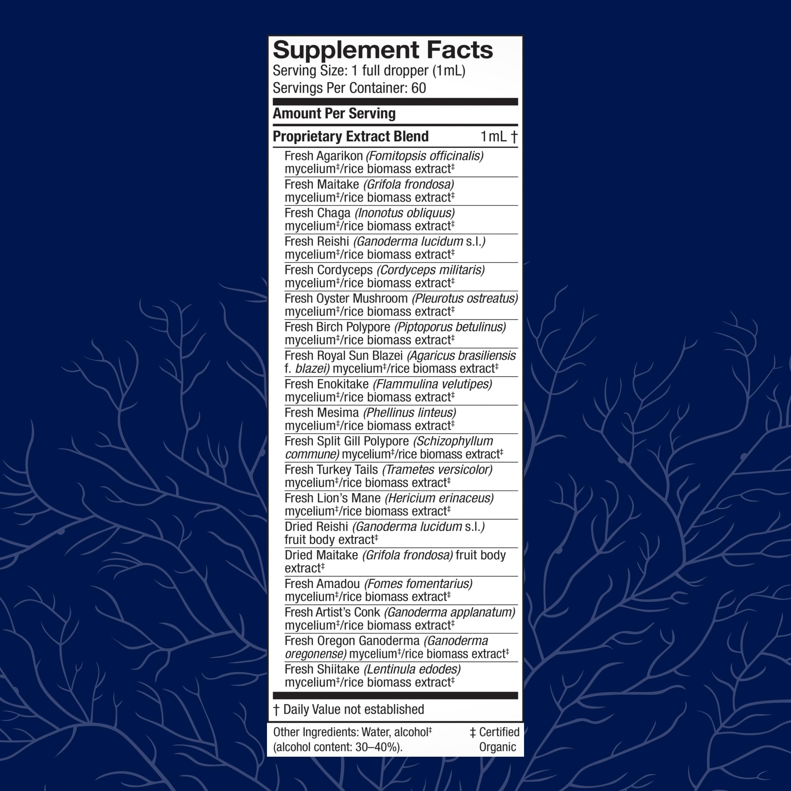 Close-up of Host Defense MyCommunity Extract bottle and label
