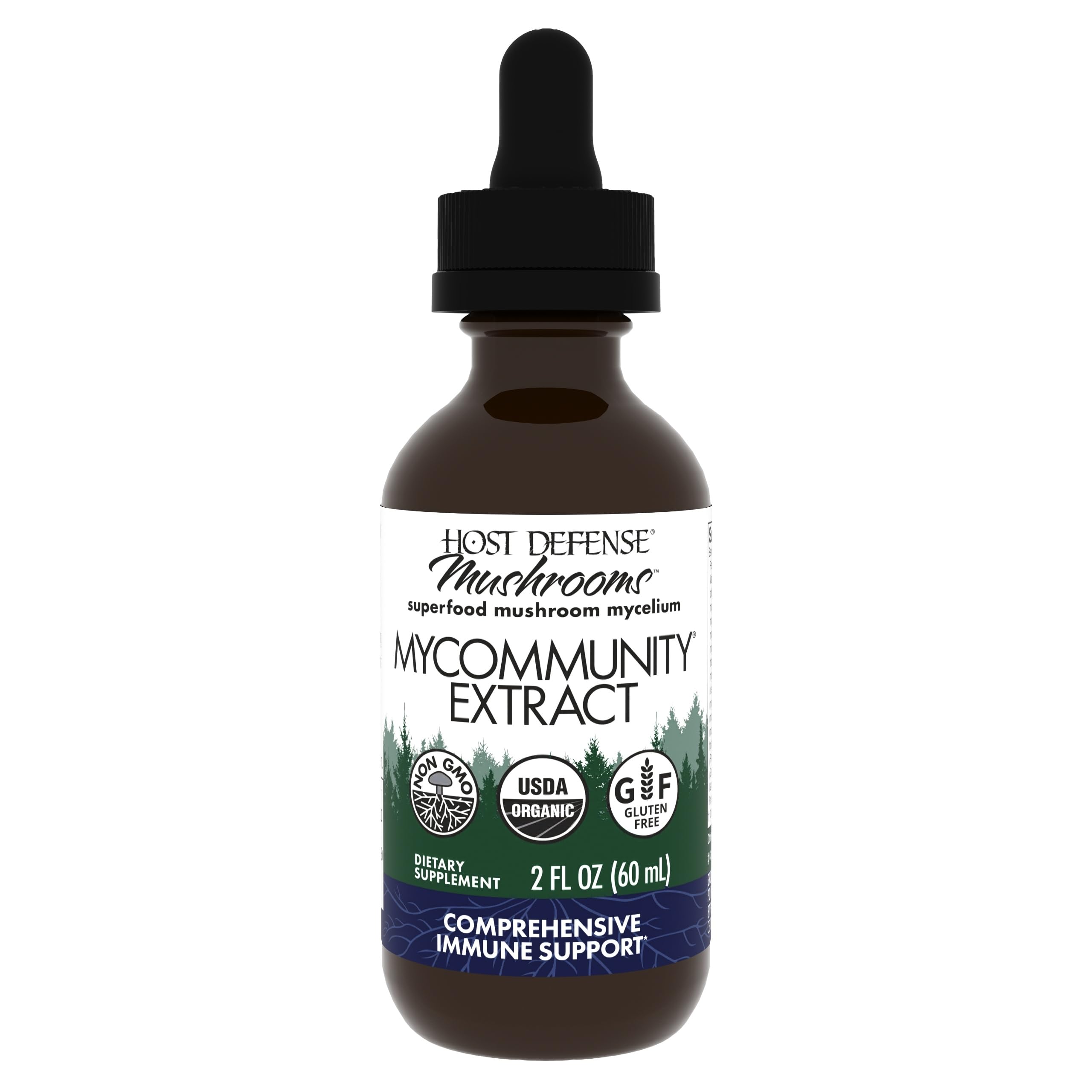 Hero image: Host Defense MyCommunity Extract 2 oz bottle