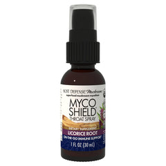 Front view of Host Defense MycoShield Throat Spray bottle