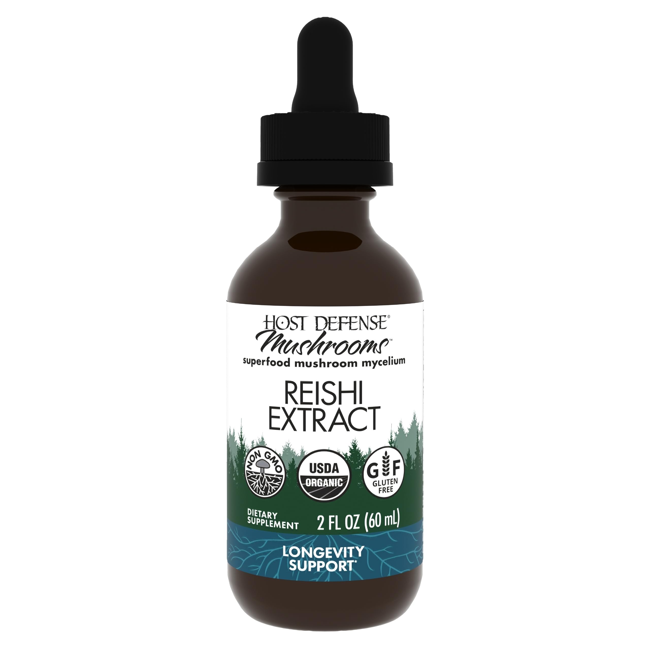 Host Defense Reishi Extract bottle with label