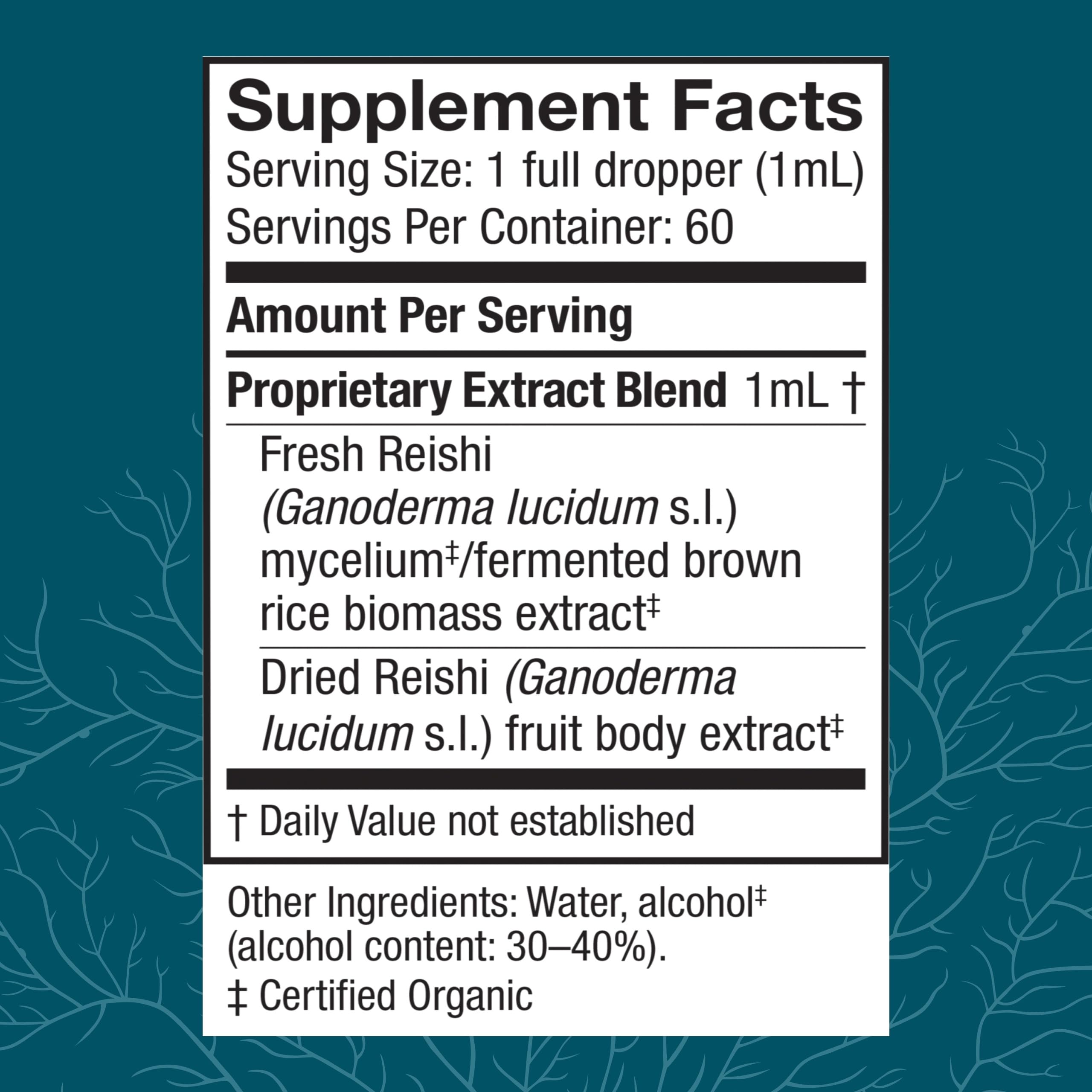 Dropper dispensing Reishi extract liquid