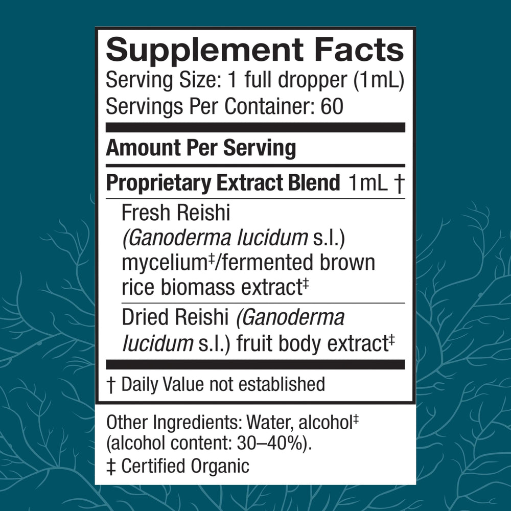 Dropper dispensing Reishi extract liquid