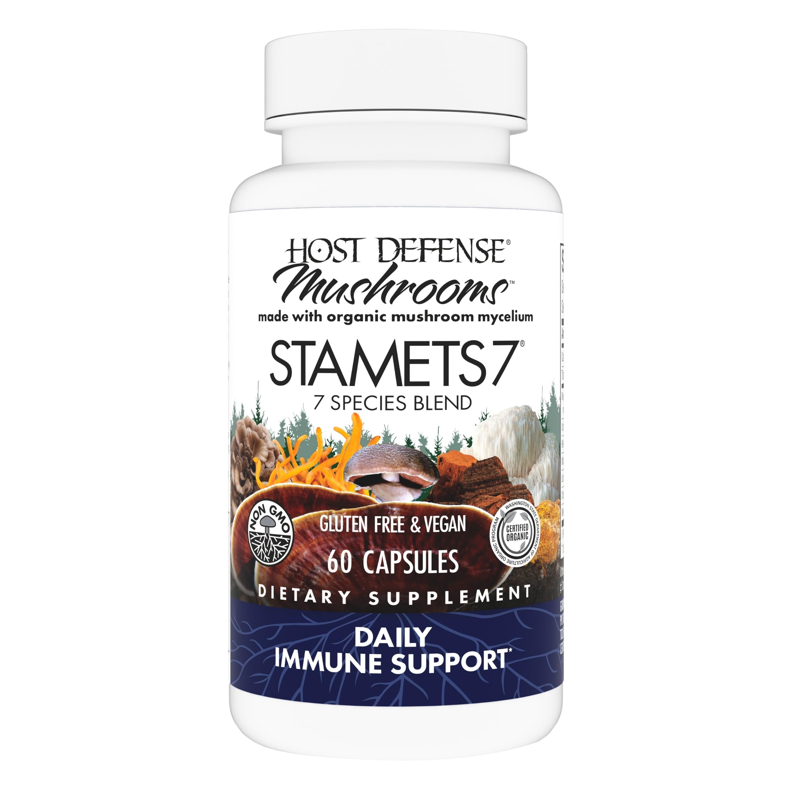 Host Defense Stamets 7-7 bottle front view