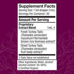 Illustration of Turkey Tail mushrooms on the product label