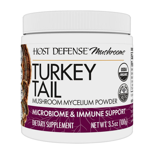Host Defense Turkey Tail Mushroom Powder bottle with label