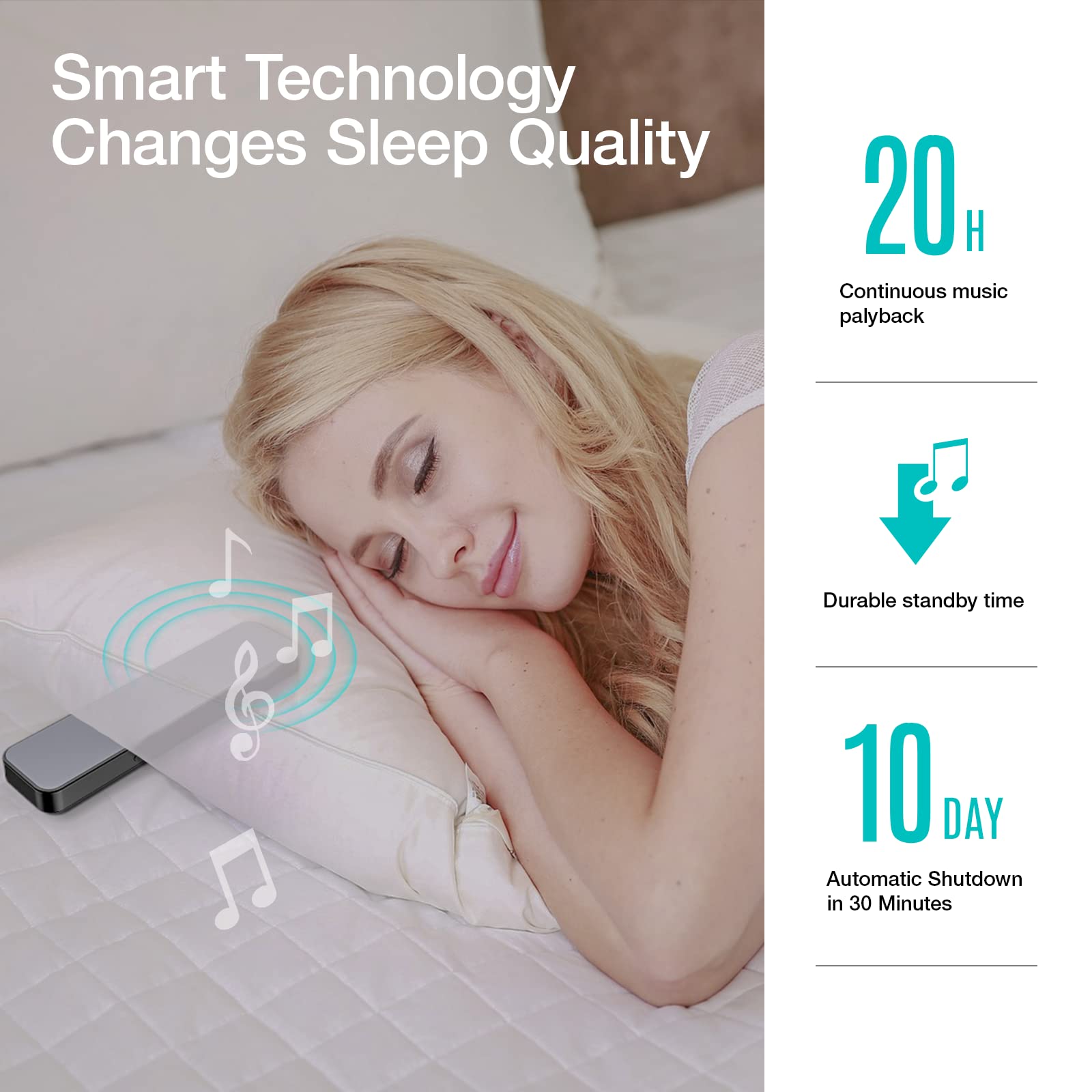 Hostena pillow speaker creates private audio without disturbing others.