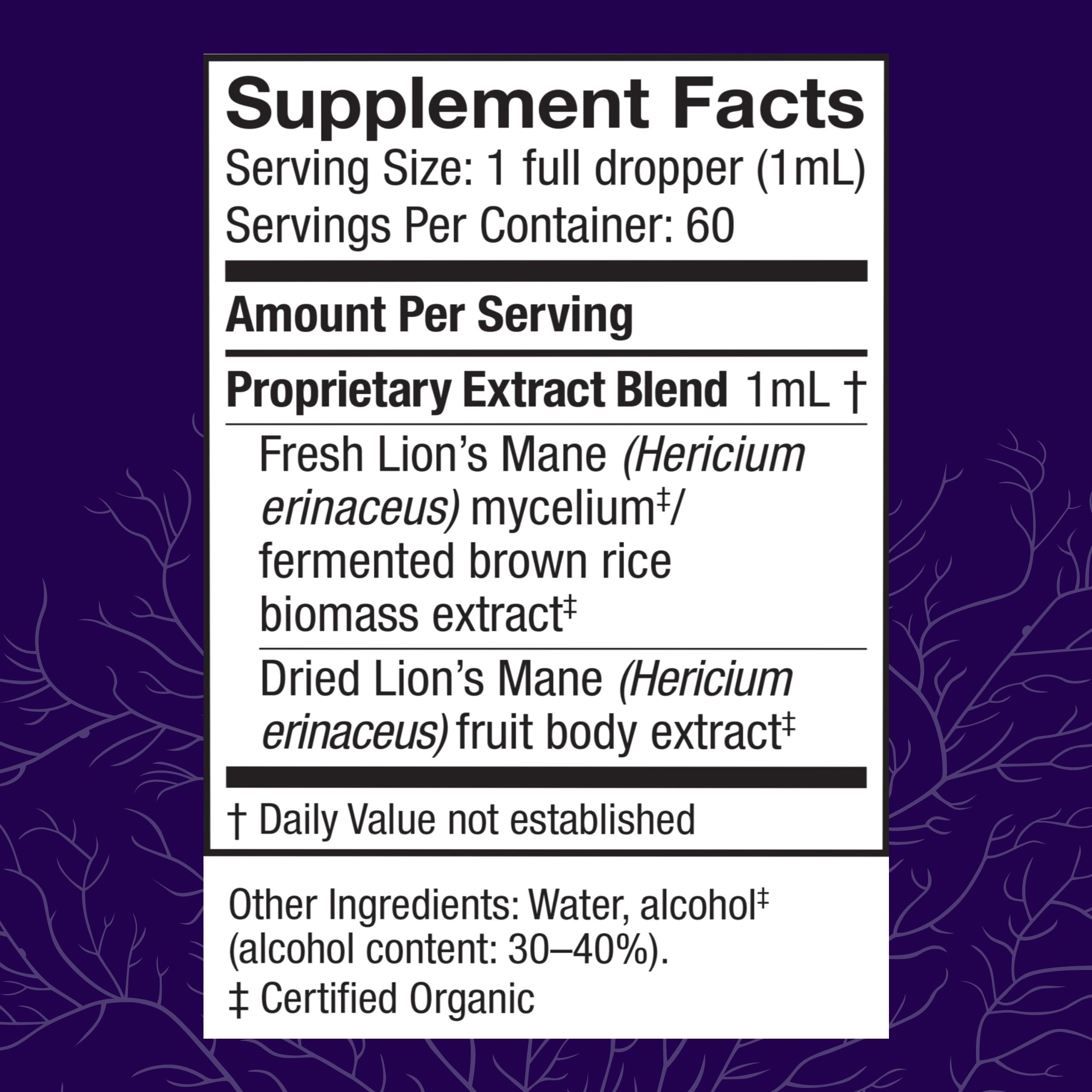 Lion's Mane liquid supplement bottle from Host Defense