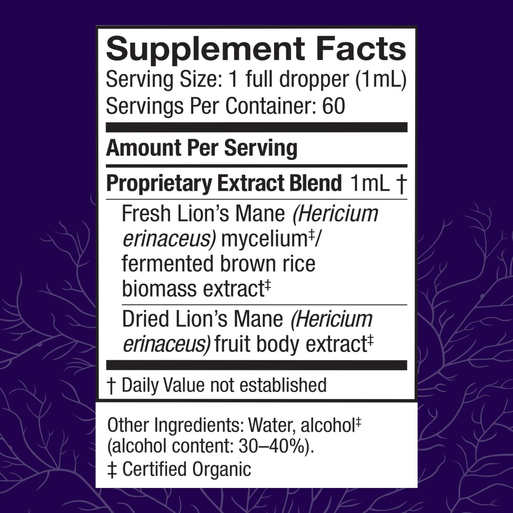 Lion's Mane liquid supplement bottle from Host Defense