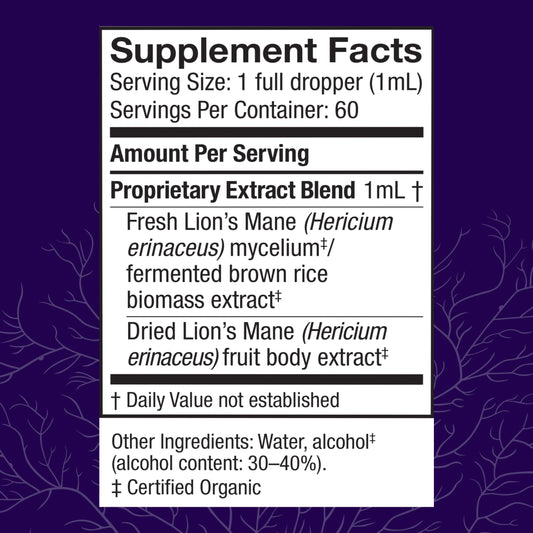 Lion's Mane liquid supplement bottle from Host Defense
