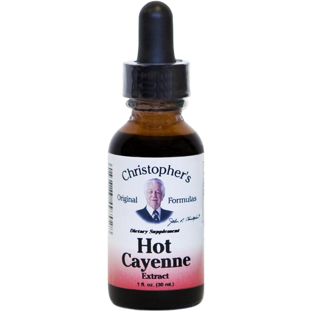 1 fl oz bottle of Hot Cayenne Extract by Christopher's Original Formulas
