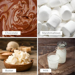 Cold-air diffuser with hot chocolate aroma oil in winter setting