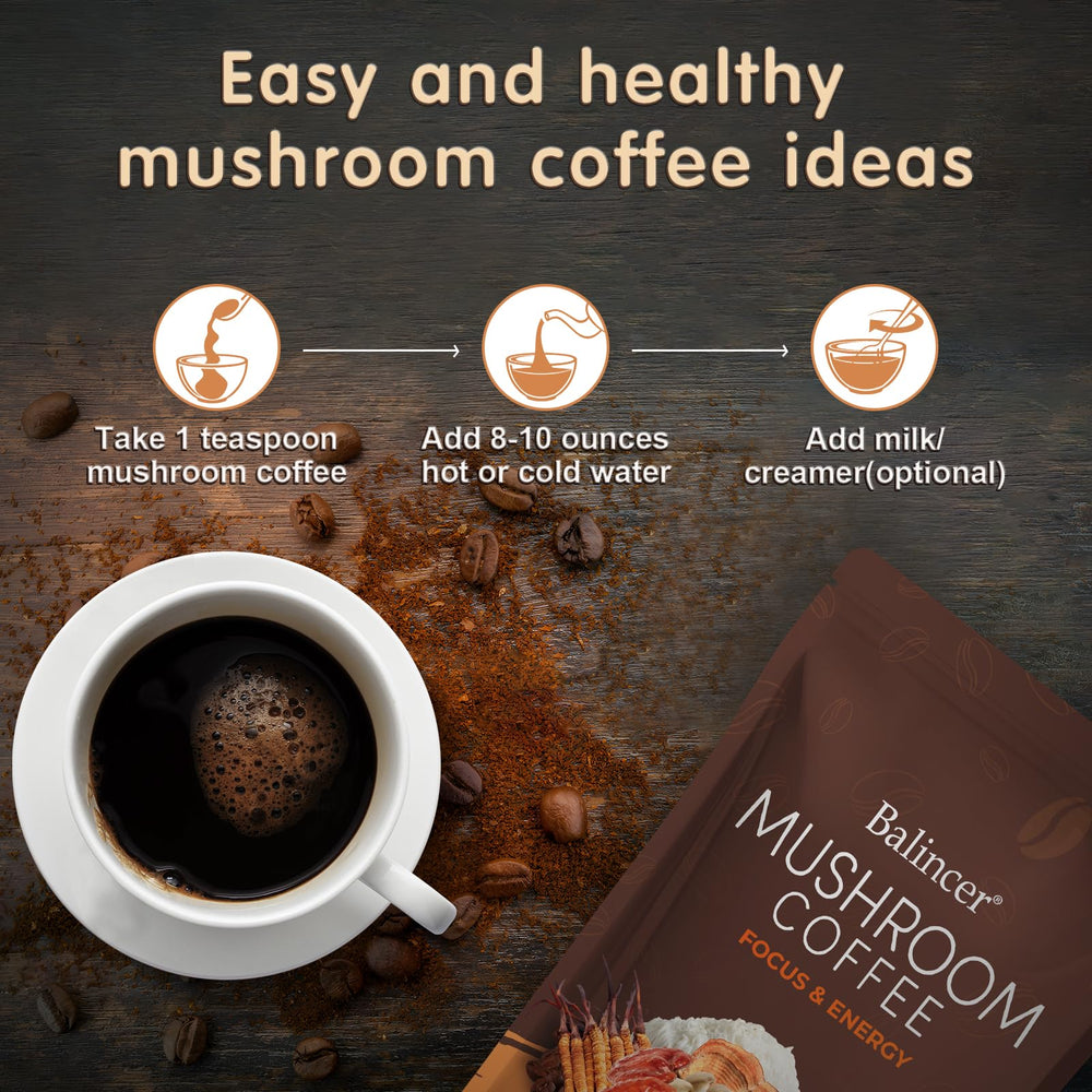 Serving ideas for hot and cold brew mushroom coffee