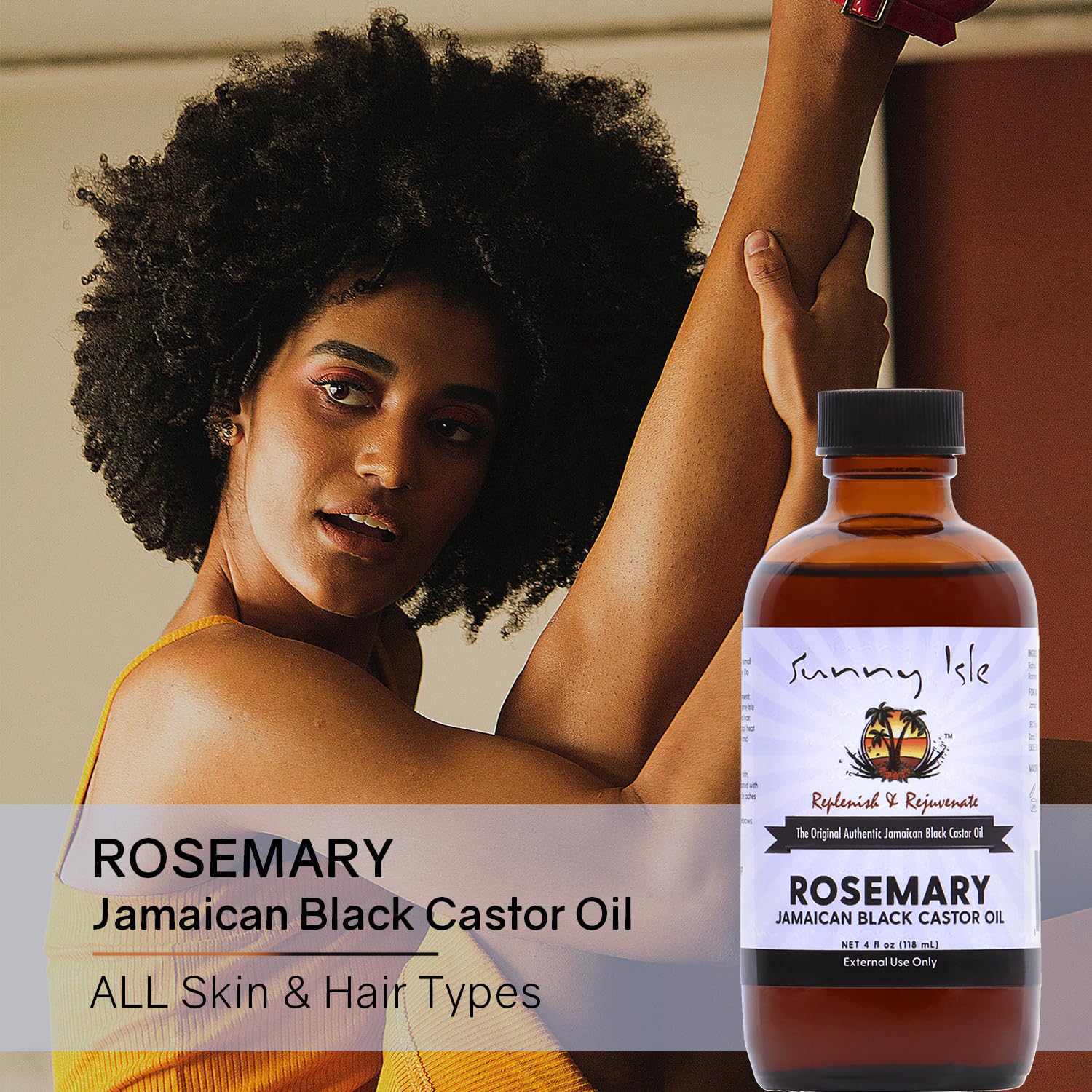 Hot oil treatment application with castor oil