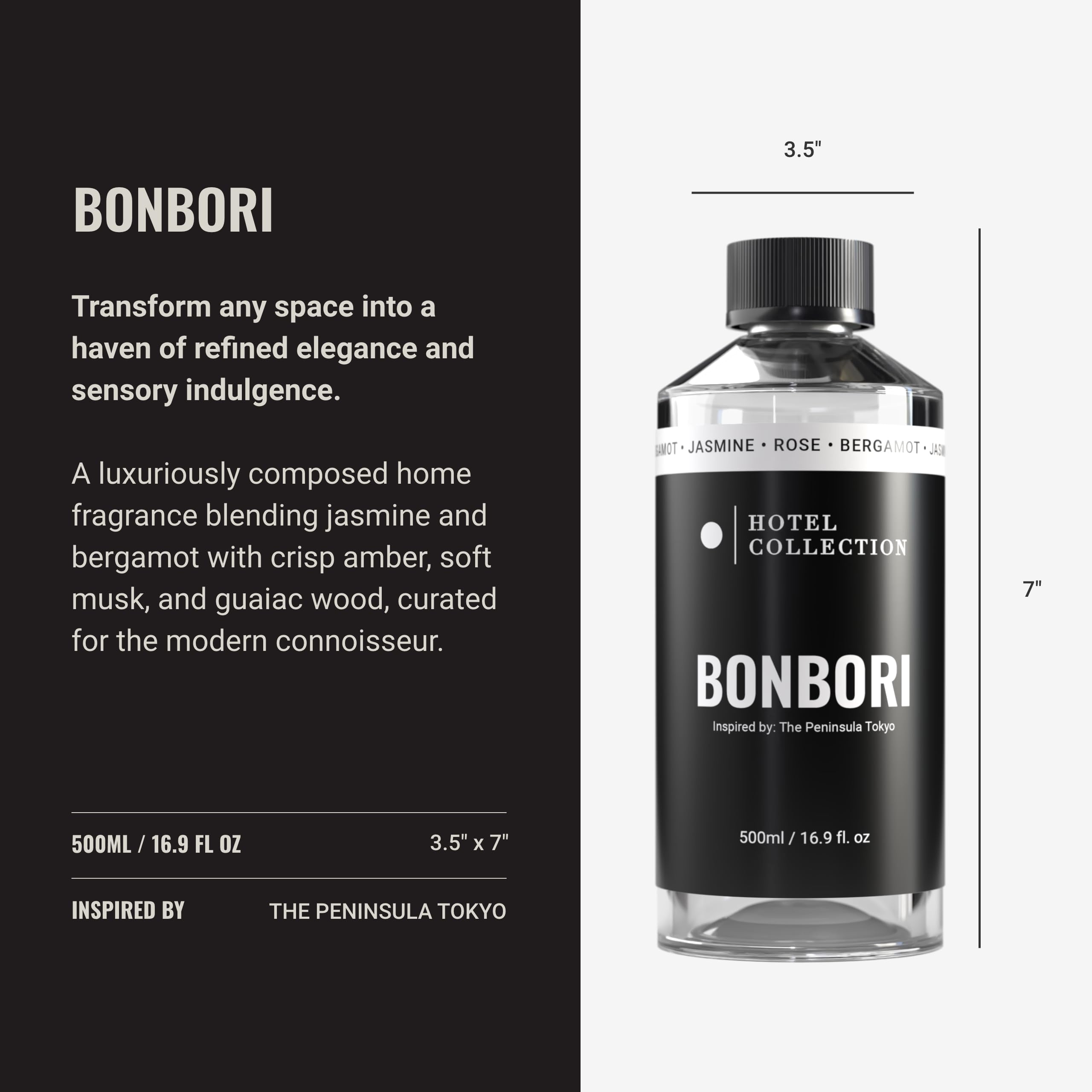 Hotel Collection Bonbori diffuser oil jasmine delivers delicate floral calm for relaxing spaces.