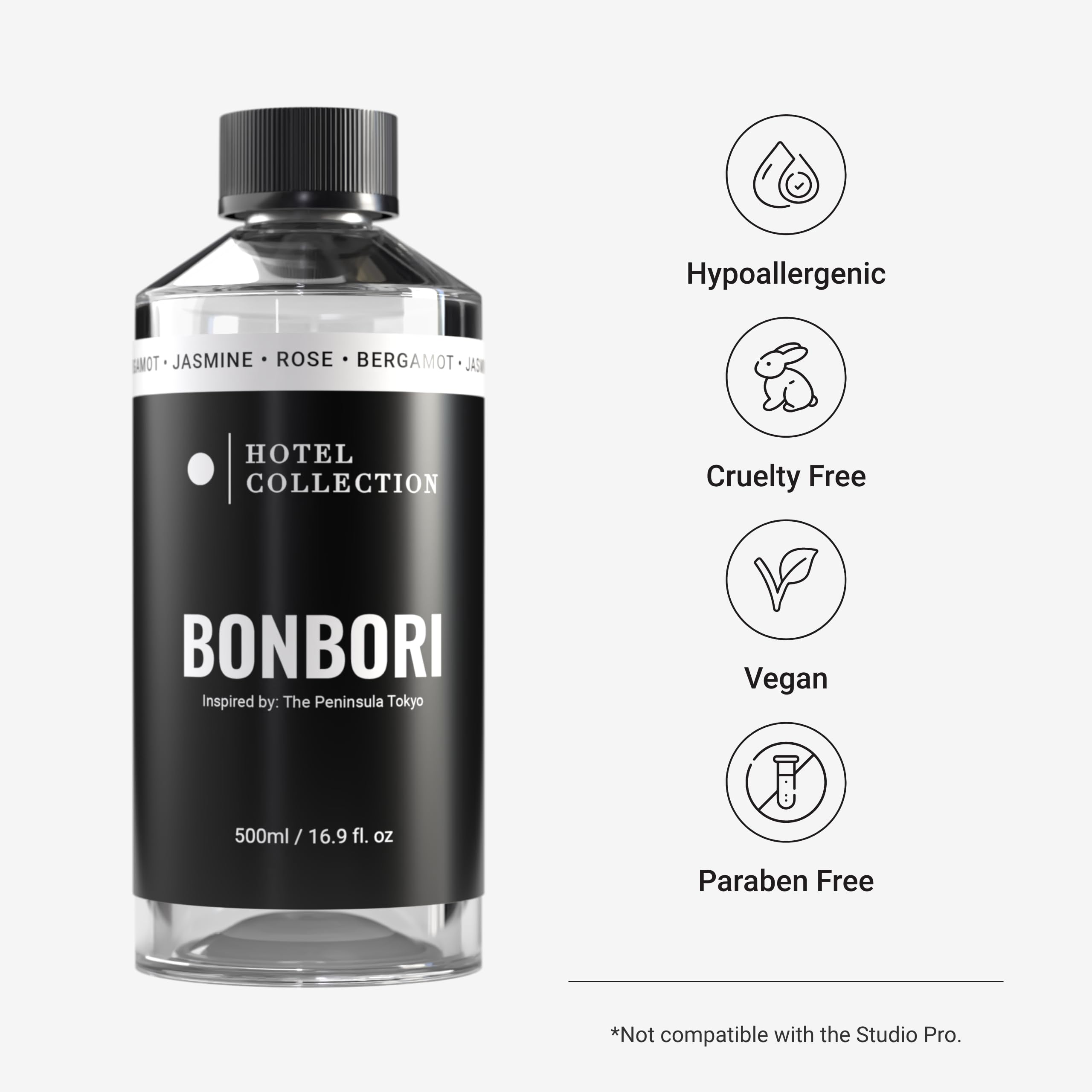 Hotel Collection Bonbori diffuser oil rose adds luxurious warmth to any room.