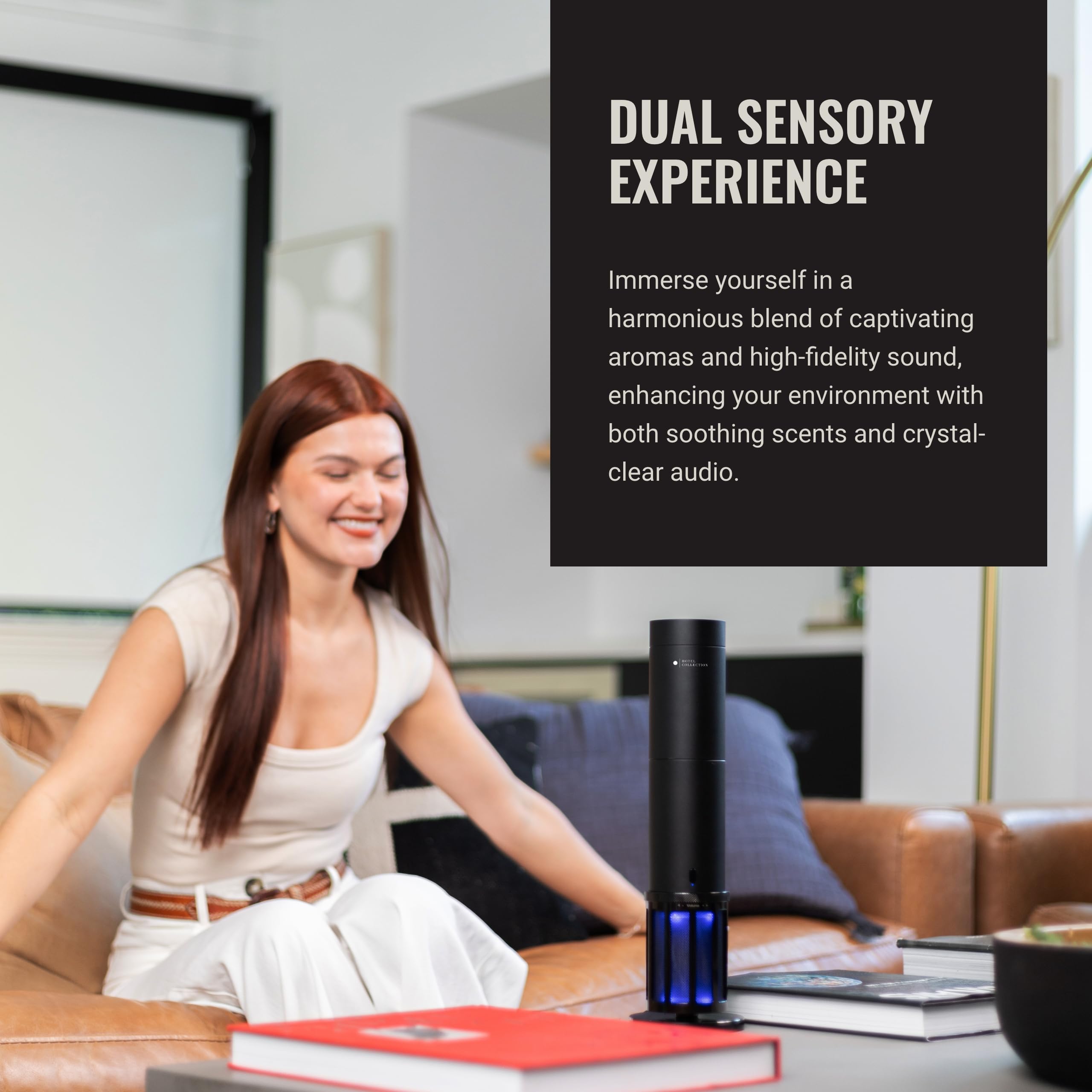 Hotel Collection cold-air diffusion delivers nano-mist without heat for lasting fragrance