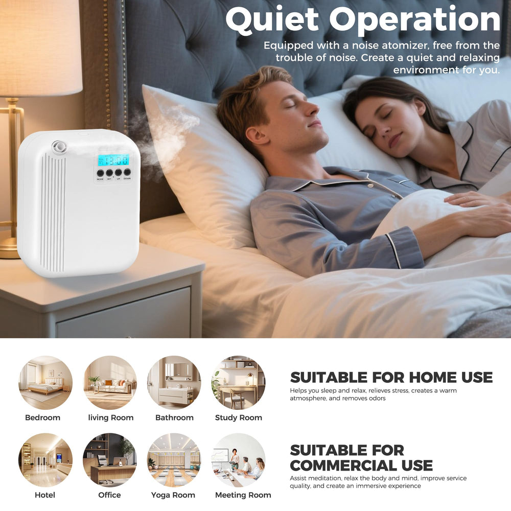 White waterless essential oil diffuser for home and office
