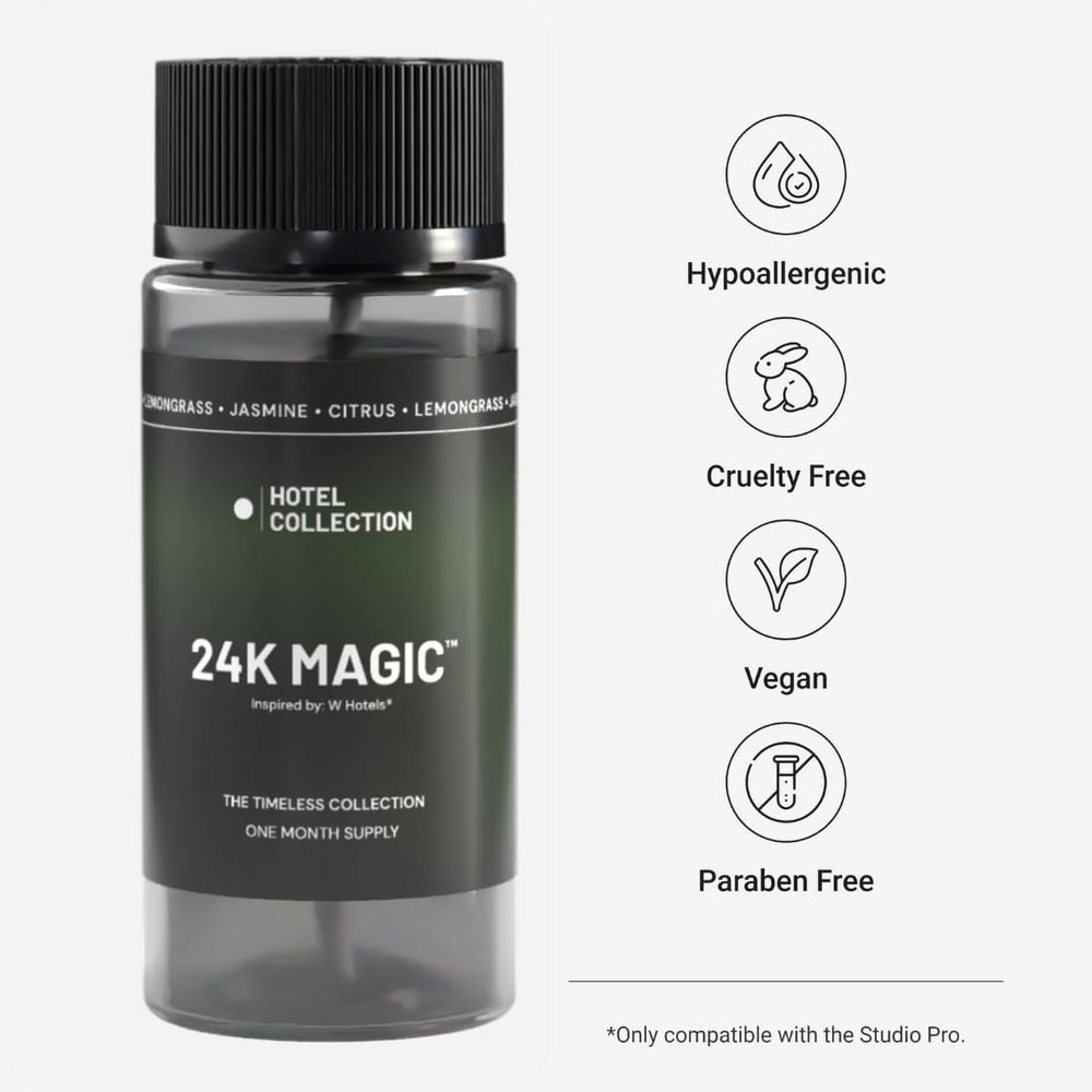 Fragrance oil bottle with premium packaging and label