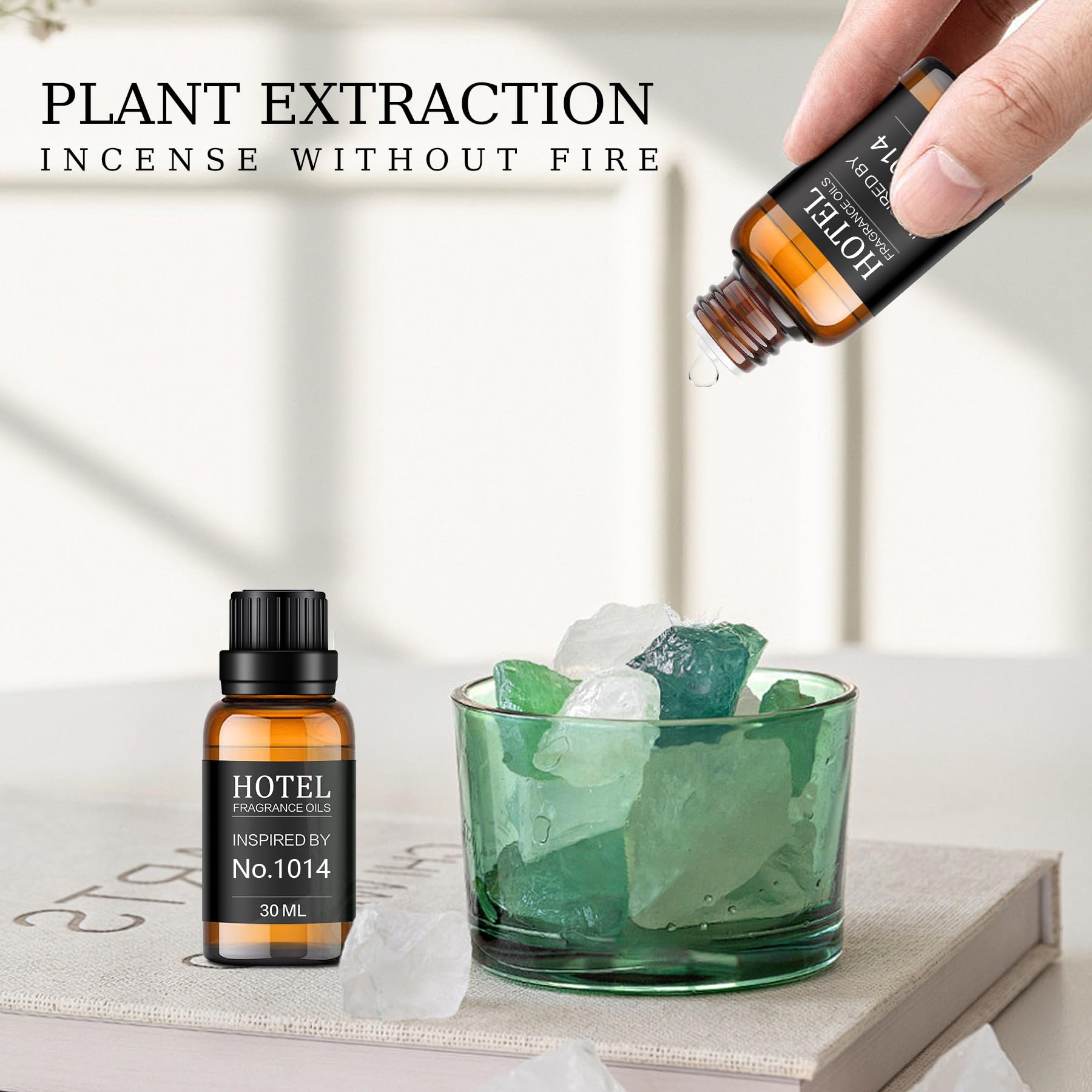 Close-up of diffuser oil bottle label for Coastal Blend No.1014