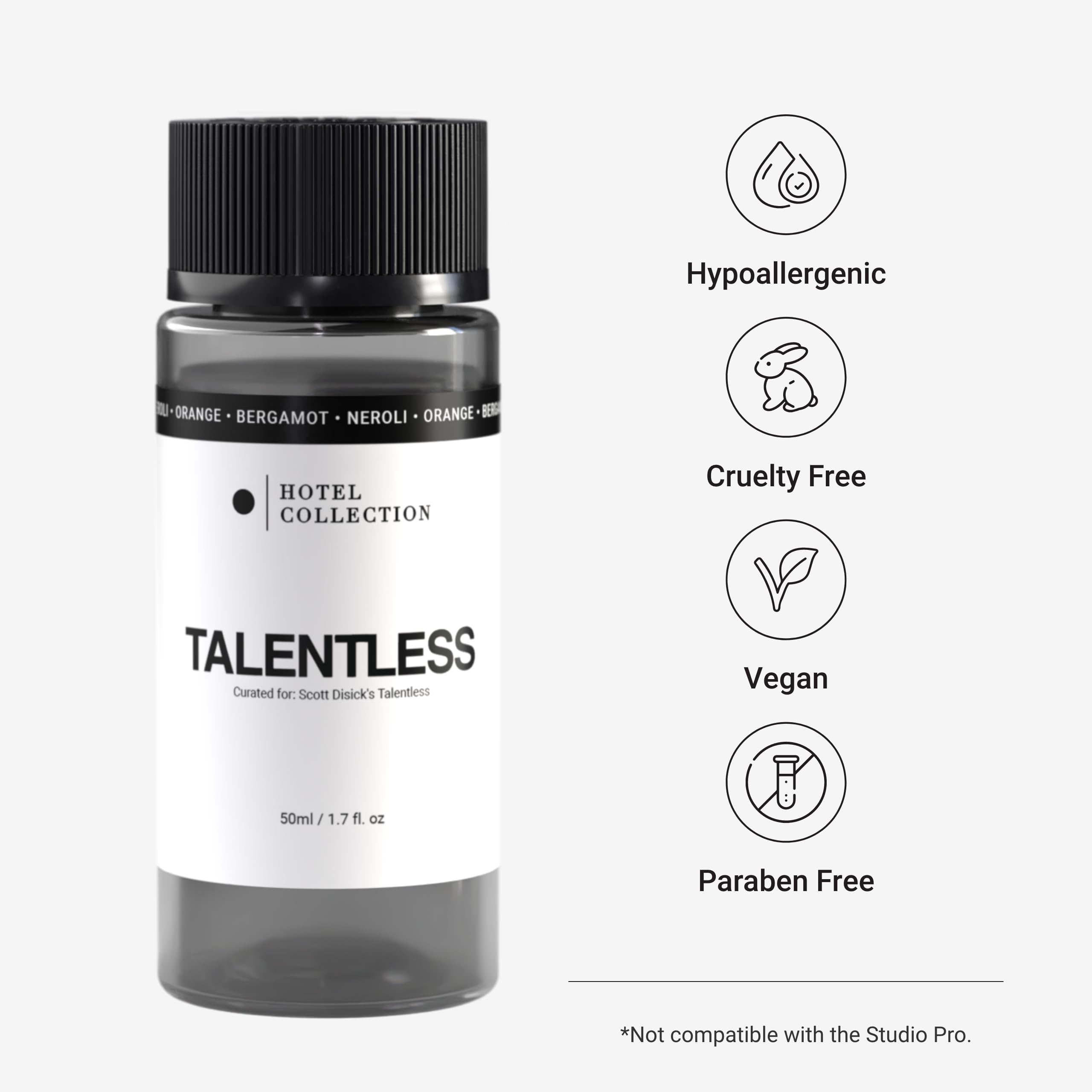 Hotel Collection Diffuser Oil Talentless Agarwood blend evokes warm luxury.