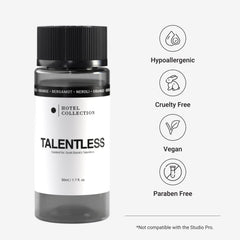 Hotel Collection Diffuser Oil Talentless Agarwood blend evokes warm luxury.
