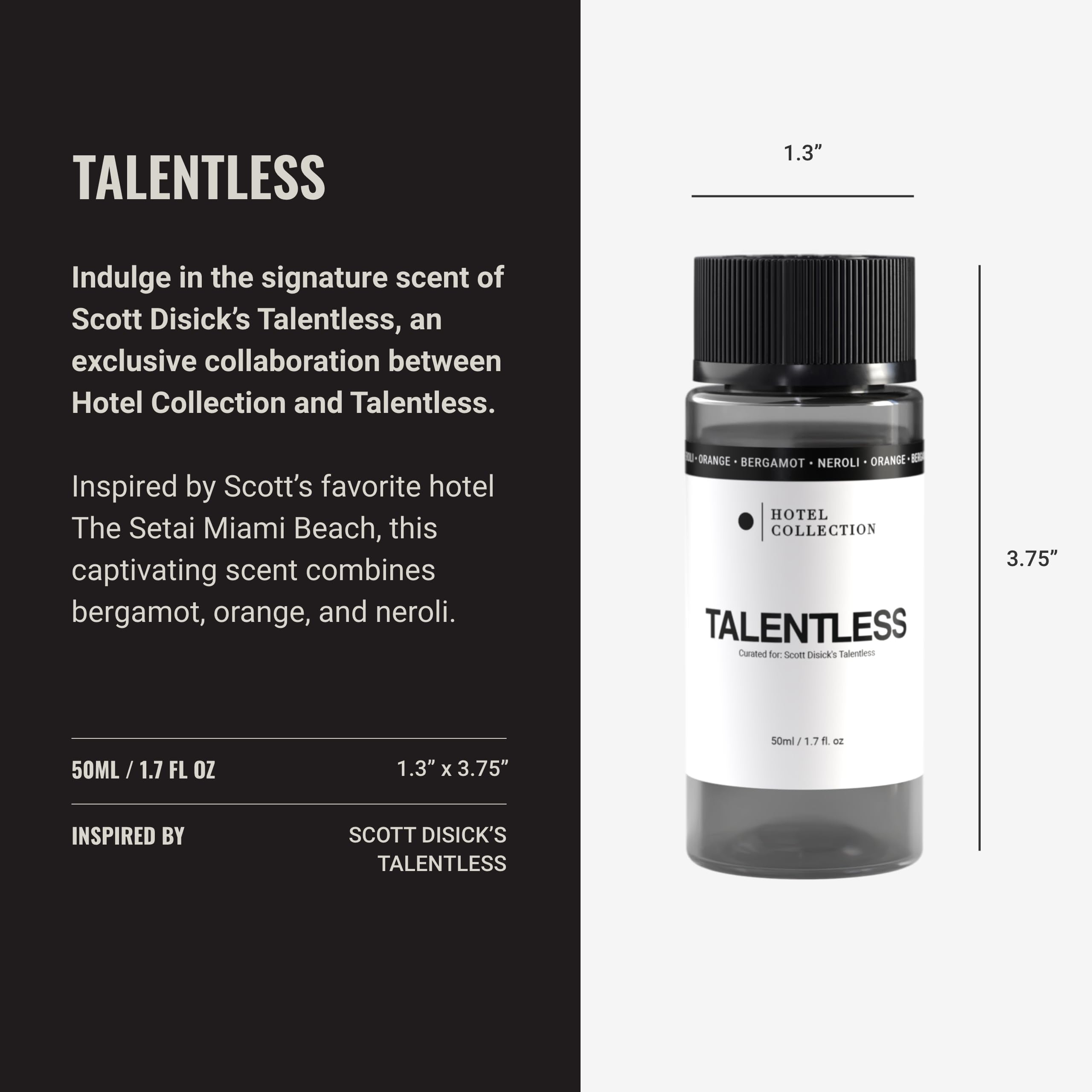 Hotel Collection Diffuser Oil Talentless Juniper Berries bottle creates spa-like ambiance.