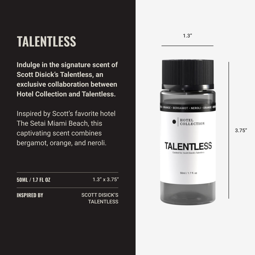 Hotel Collection Diffuser Oil Talentless Juniper Berries bottle creates spa-like ambiance.
